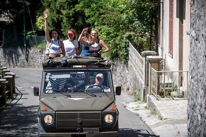Como-Brunate Jeep Sightseeing Tour & Funicular Rail SKIP THE LINE - Church Stops: Sant’Andrea (1340) and San Maurizio (1592)